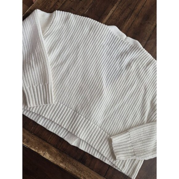 Pink Rose White Knit Cardigan With Black Velvet Bows size L - Picture 5 of 7